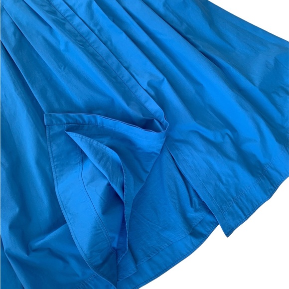 💕💕ELIE TAHARI French Blue Button Down Gathered Sleeve Midi Dress, size 6 US💕 - Picture 6 of 10